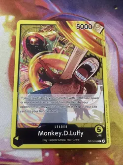 **One Piece CCG Monkey.D.Luffy OP15-098 Adventure On Kami’s Island English** - Image 1
