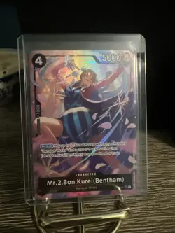 Mr.2.Bon.Kurei (Bentham) (Alternate Art) Foil OP14-091 The Azure Sea's Seven One - Image 1