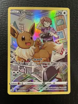 Eevee TG11/TG30 Ultra Rare Full Art Holo Brilliant Stars Trainer Gallery Pokemon - Image 1