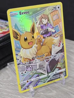 Pokemon Eevee TG11/TG30 Brilliant Stars Trainer Gallery Rare Full Art Holo NM - Image 1