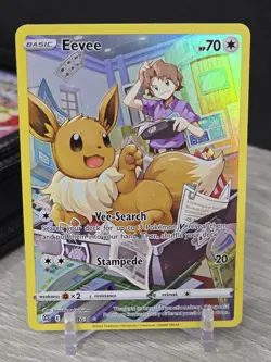 Pokemon Eevee TG11/TG30 Brilliant Stars Trainer Gallery Rare Full Art Holo NM - Image 5