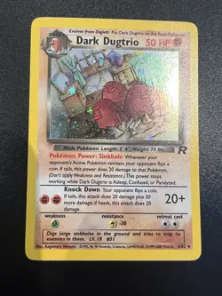Dark Dugtrio 6/82 Team Rocket Unlimited 2000 Pokemon Card Holo Rare NM - Image 1