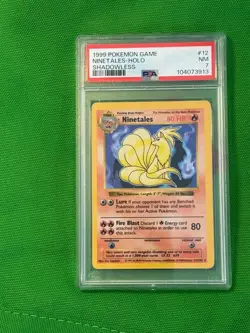 🔥 1999 Pokemon Base Set Shadowless Holo Ninetales #12 PSA 7 NM 🔥 - Image 1