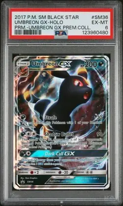 2017 Pokemon PSA 6 Umbreon GX Black Star Promo #SM36 - Image 1