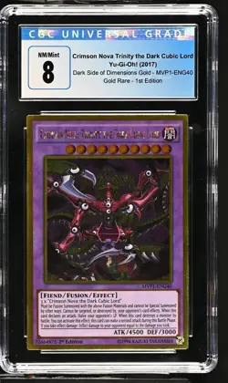 Yu-Gi-Oh! Crimson Nova Trinity Dark Cubic Lord 2017 MVP1-ENG40 Gold 1st CGC 8 - Image 2