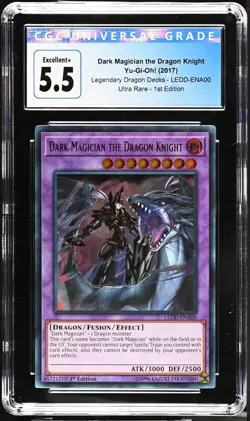 Yu-Gi-Oh! Dark Magician Dragon Knight 2017 LEDD-ENA00 Ultra Rare 1st Ed CGC 5.5 - Image 2