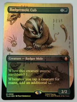 Badgermole Cub (Foil, Borderless #326) - NM - TLA Avatar #0326 - MTG Magic - Image 1
