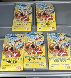 One Piece OP05 EB04 Adventure on Kami Island Sleeved Booster Pack Lot 5 English - Image 1