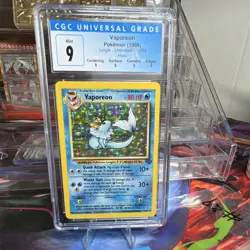 Pokemon Vaporeon Jungle 12/64 Holo Rare CGC 9 Mint 1999 English - Image 1