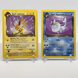 Pokemon DARK JOLTEON & DARK VAPOREON vintage TEAM ROCKET. EXCELLENT CONDITION - Image 1