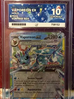 Vaporeon Ex - 023/131 - Prismatic Evolutions - Holo Stamped - ACE 10 Gem Mint - Image 3