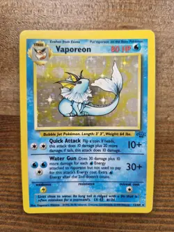 Vaporeon Pokemon Card TCG Jungle Set 12/64 Holo Excellent Condition - Image 1