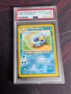 Light Vaporeon 52/105 PSA 10 2002 Neo Destiny Graded Pokemon Card - Image 1