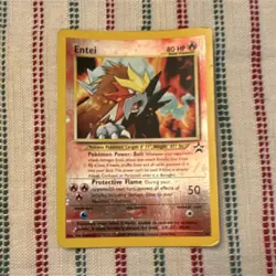 Pokemon Entei Black Star Promo Holo Card 34 Wizards 2001 Vintage TCG - Image 1