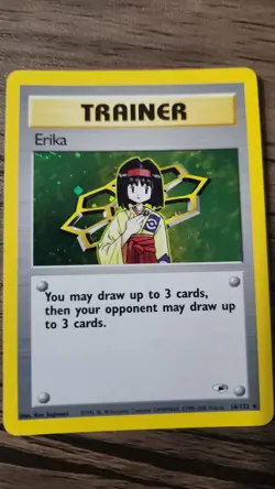 Pokemon Gym Heroes Erika 16/132 Holo Rare Trainer Card - Image 1