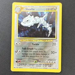 Pokemon Steelix 15/111 Neo Genesis 2000 Stage 1 110 HP Holo Rare English Card - Image 1