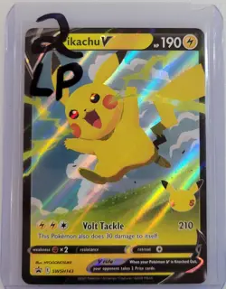 Pikachu V SWSH143 Pokemon Sword & Shield Promo Cards Holo LP (2 of 2) - Image 3