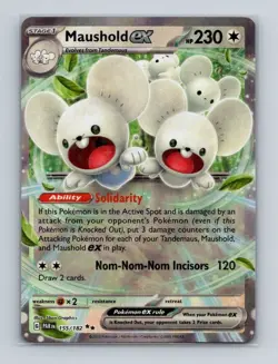 Maushold ex 155 2023 Pokemon Paradox Rift Double Rare Card NM+ (b) - Image 1