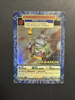 Babamon Digimon Card TCG CCG Holo Foil Mega Level ST-115 2001 Bandai - Image 1