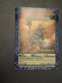 Babamon Digimon Card TCG CCG Holo Foil Mega Level ST-115 2001 Bandai - Image 3