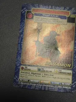 Babamon Digimon Card TCG CCG Holo Foil Mega Level ST-115 2001 Bandai - Image 4