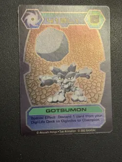 Gotsumon DT-4 Holo Rare Digimon Card D-Tector Series 1 2002 Bandai - Image 2
