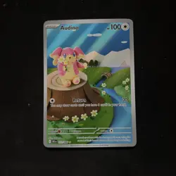 Audino Rare Pokemon TCG SV Black Bolt Illustration Card 151/086 NM Condition - Image 3