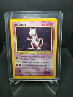 Mewtwo 10/102 Base Set Holo Vintage Pokemon Card WOTC 1999 Rare MP - Image 1