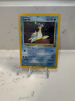 Pokemon Lapras Fossil Holo Rare 10/62 Unlimited 1999 80 HP Trading Card - Image 1