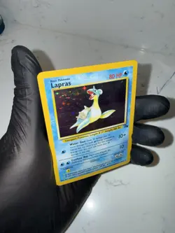 Pokemon Lapras Fossil Holo Rare 10/62 Unlimited 1999 80 HP Trading Card - Image 3
