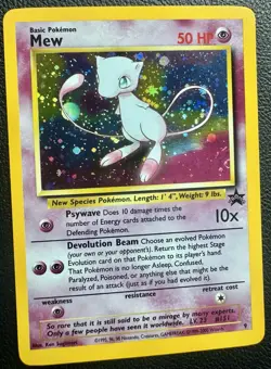 Pokemon Mew #9 Holo Black Star Promo WOTC 2000 Vintage TCG Card NM - Image 1