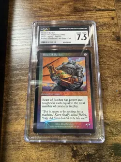 Beast of Burden Misprint Error No Date Prerelease Promo Magic the Gathering - Image 1