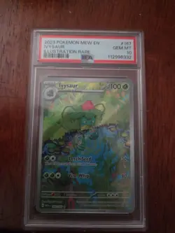 2023 POKEMON MEW EN-151 ILLUSTRATION RARE #167 IVYSAUR PSA 10 - Image 1