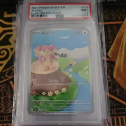 Audino Illustration Rare Pokemon Blk En-Black Bolt 151/086 PSA 9 - Image 1