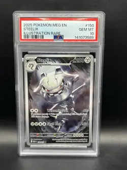 Pokemon Steelix Mega Evolution Illustration Rare #150 PSA 10 Gem Mint - Image 1