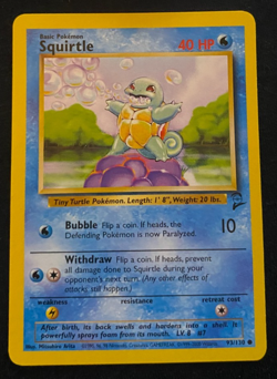 Pokemon TCG Squirtle Base Set 2 93/130 Regular LP - Image 1