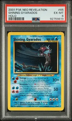 2001 POKEMON NEO REVELATION #65 SHINING GYARADOS-HOLO PSA 6 - Image 1