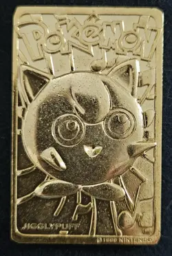 POKEMON JIGGLYPUFF #39 W/Clear Case 23k Gold Card - Image 1