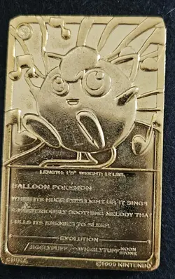POKEMON JIGGLYPUFF #39 W/Clear Case 23k Gold Card - Image 2