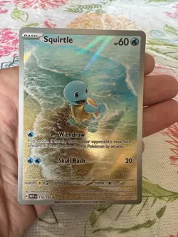 Pokemon Squirtle 170/165 Scarlet & Violet 151 Illustration Rare Holo 60 HP - Image 1
