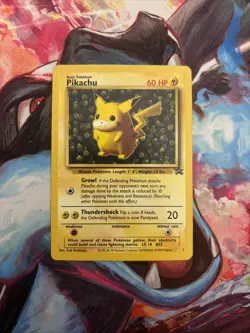 1999 Pokemon Pikachu #1 Black Star Promo TCG Rare MP - Image 1
