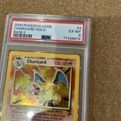 2000 Pokemon TCG - Base Set 2 II - Holo Charizard #4 - PSA 6 EX-MT - Image 4