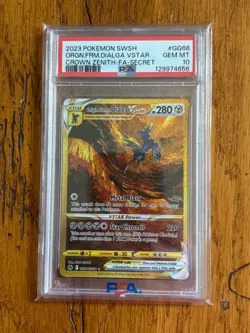 Pokemon SWSH Crown Zenith Secret #GG68 Origin Forme Dialga Vstar PSA 10 - Image 1
