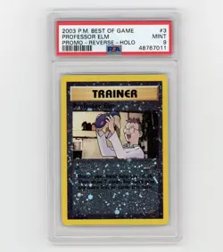 Professor Elm 3 Reverse Holo Best of Game Promo PSA 9 Mint Pokemon Card - Image 1