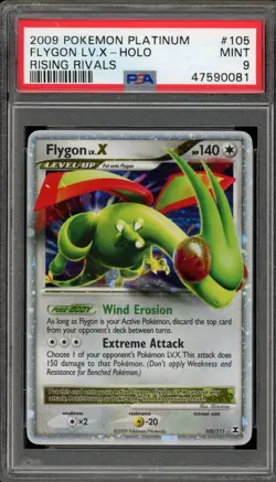 Pokemon Flygon Lv.X Rising Rivals Holo Ultra Rare #105 PSA 9 Mint - Image 1