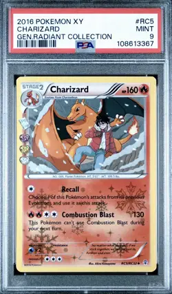 Pokemon 2016 XY Generations Charizard RC5/RC32 Holo Radiant Collection PSA 9 Nm - Image 1