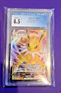 2021 Pokemon Evolving Skies Jolteon VMAX 051/203 - CGC 8.5 - Image 1