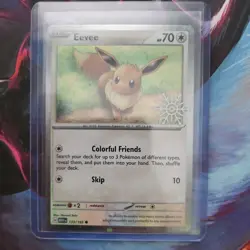 Pokemon Holiday Calendar 2025 Eevee 133/165 Festive Stamp Snowflake - Image 1