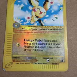 Pokemon Pichu Reverse Holo 22/165 Expedition E Series 2002 - Image 3