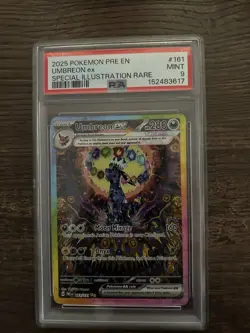 Pokemon 2025 Umbreon ex 161/131 Full Art SIR Prismatic Evolutions PSA 9 - Image 1